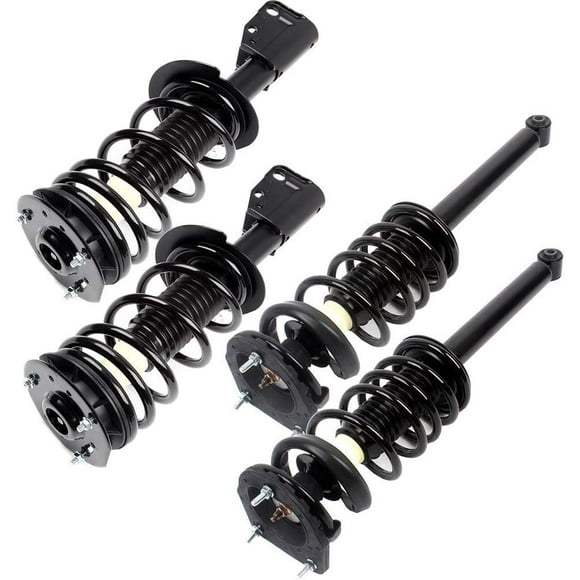 4PC Complete Front and Rear Strut & Coil Spring Assemblies for 1999 2000 2001 2002 2003 2004 2005 Chevy Cavalier, Pontiac Sunfire