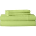 thumbnail image 1 of 4PC Cot Sheet Sets-1 Flat Sheet, 1 Fitted Sheet 8" Deep Pocket & 2 Pillowcover, 100% Egyptian Cotton, 600TC, Perfect for Camp Bunk, Guest Beds-Sage Solid, RV Short King Size, 1 of 5