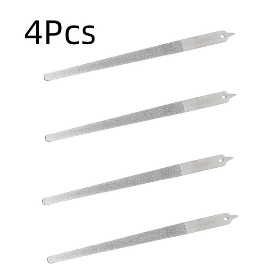 4PC Diamond Dust Nail File - Stainless Steel Nail Dresser - 8 Inch