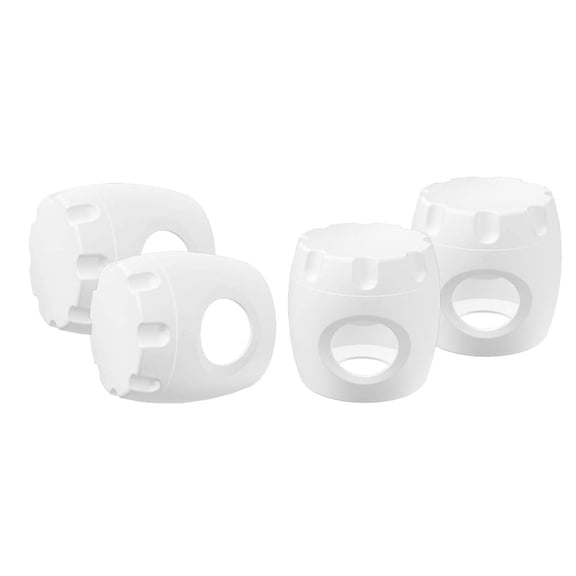 4PC Door Handle Covers Hardware Door Stopper Door Wedge For Door Control White