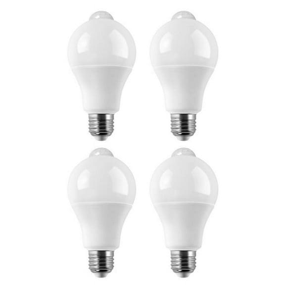 4PC E27 LED Motion Sensor Bulb Lamp PIR Light Auto On/OFF Night for Porch Stairs Garage Lights 12W