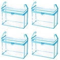 4PC Extra Large Clear Storage Bin with Zipper & Handles, Organizer for ...