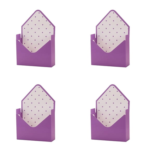 4PC Flower Packaging Boxes, Envelope Bouquet Wrapping Paper Boxes for Floral Arrangements, Reusable Florist Supplies for Weddings, Birthdays, Parties & Gift Presentation