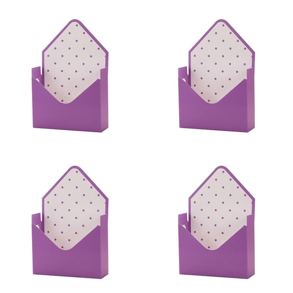 4PC Flower Packaging Boxes, Envelope Bouquet Wrapping Paper Boxes for Floral Arrangements, Reusable Florist Supplies for Weddings, Birthdays, Parties & Gift Presentation