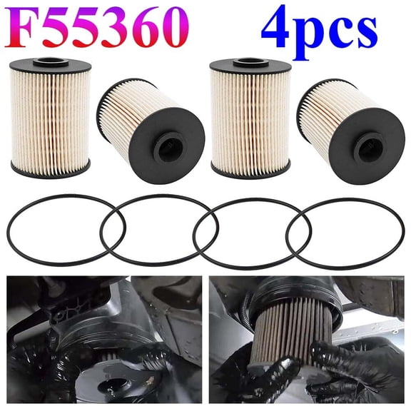 4PC For Dodge RAM 2500 3500 5.9L Cummins Turbo Diesel 2000-10 Fuel Filter F55360