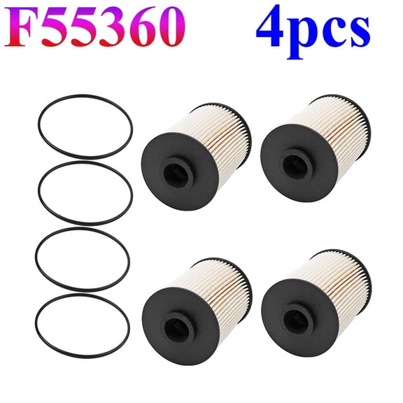 4PC Fuel Filter For 2000-2010 Dodge Ram 2500 3500 5.9L Turbo Diesel # F55360