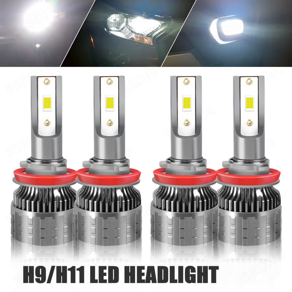4PC H11 For Can-Am Maverick Trail 800 1000R 2018-2019 LED Headlight Bulb White