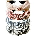 thumbnail image 1 of 4PC Handmade Braid Headband Cloth Cross Knot Elastic Hair Hoop Sweet Wide Hairband for Women Girls, 1 of 4