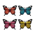 thumbnail image 1 of 4PC Iron Butterfly Wall Decor - Colorful Rural Home Hanging Decoration, Outdoor/Indoor Living Room/Garden Fence Art (6.69"x4.92"), 1 of 6
