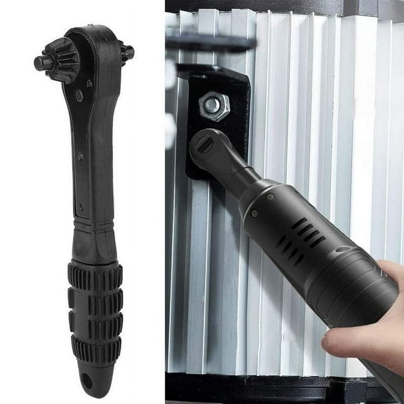 4PC Iron Drill Wrench Set, Portable Large Power Nut Driver Set, Heavy Duty 2 in 1 Wrench Drill Bit Set, Multifunctional Double Head Chuck Ratchet Wrench, Universial Electric Drills Power Tools