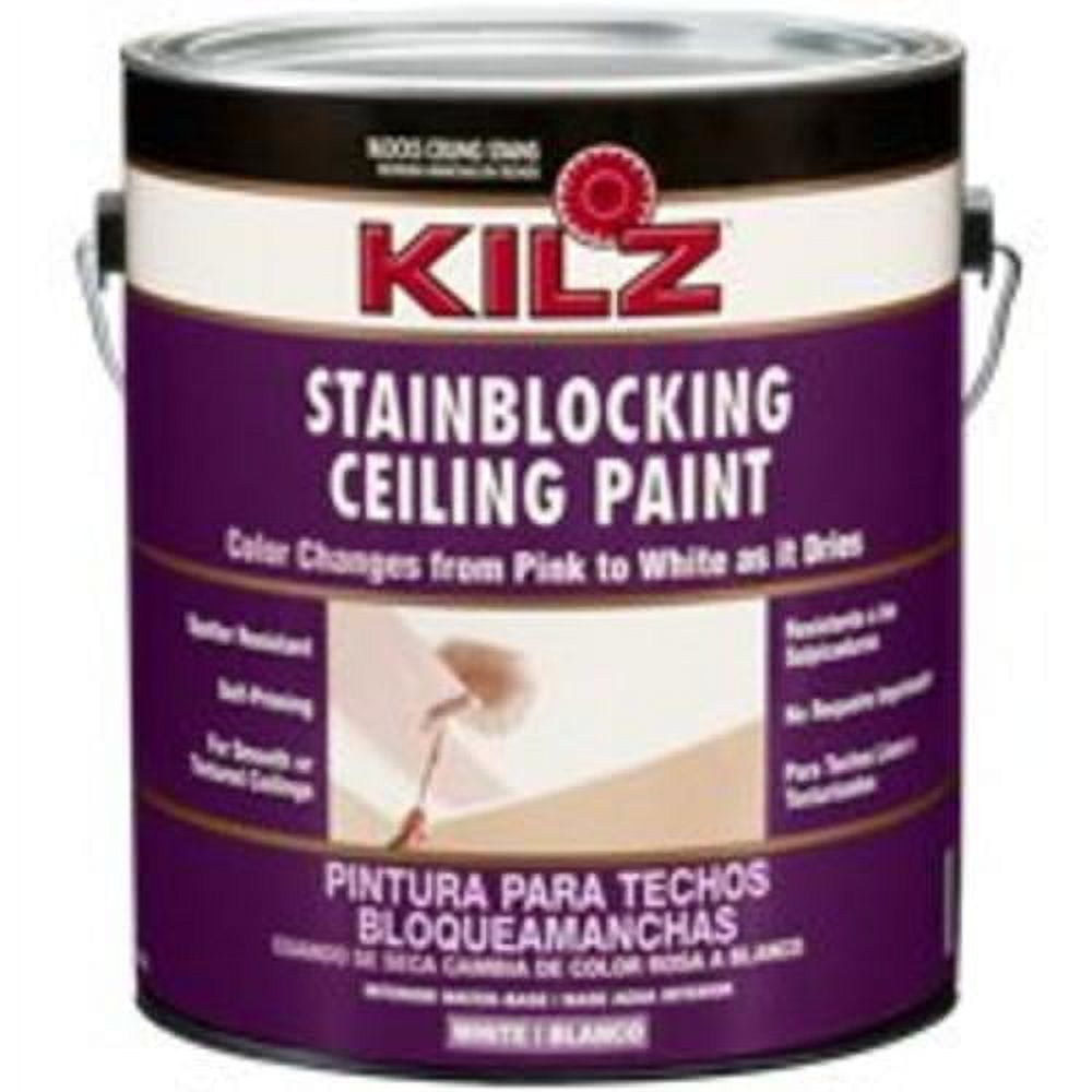 4PC Kilz Kilz 68041 Stain Blocking Color Change Ceiling Paint, 1 Gallon