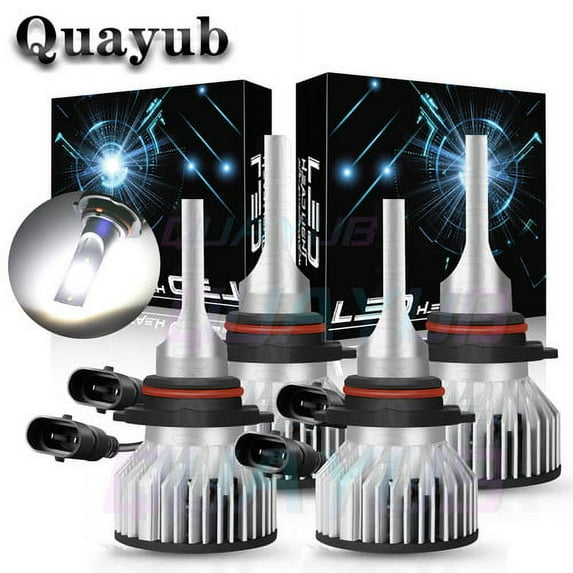 4PC LED Headlight Bulbs High & Low Beam Combo Kit 6000K For 1998-2004 Chevrolet S10 Base LS Pickup