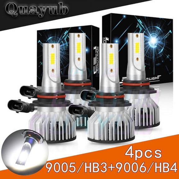 4PC LED Headlight Bulbs High & Low Beam Combo Kit 6000K For 2008-2015 International Prostar