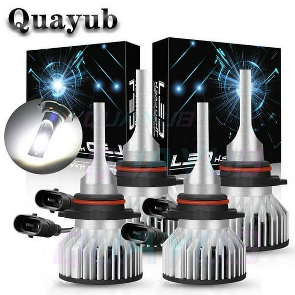 4PC LED Headlight Bulbs High & Low Beam Combo Kit 6000K For Lexus LS400 1998-2000