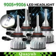 thumbnail image 1 of 4PC LED Headlight Bulbs High & Low Beam Combo Kit 6000K For Mitsubishi Eclipse 1992-1999, 1 of 12