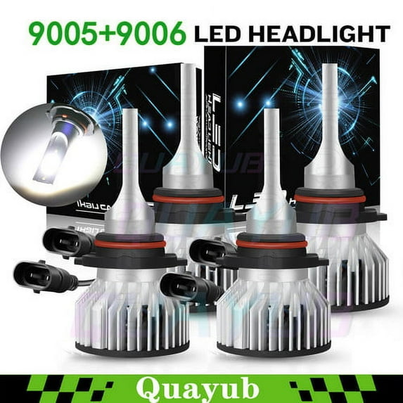 4PC LED Headlight Bulbs High & Low Beam Combo Kit 6000K For Mitsubishi Eclipse 1992-1999