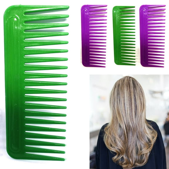 4PC Large Shower Hair Comb Detangling Wide Tooth Gently Detangle Styling Dry Wet