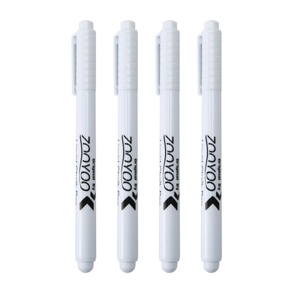 4PC Liquid Chalk Pen Marker For Glass Chalkboard Blackboard white