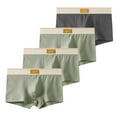thumbnail image 1 of 4PC Men's Cotton Boxer Briefs 2XL Gray - Extended Size Multi Pack, Comfortable Breathable Underwear for Men, Value Pack, 1 of 2