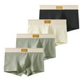 thumbnail image 1 of 4PC Men's Cotton Boxer Briefs - Green, Size L - Soft, Breathable, Comfortable Waistband - Everyday Wear - 1 Pack, 1 of 2