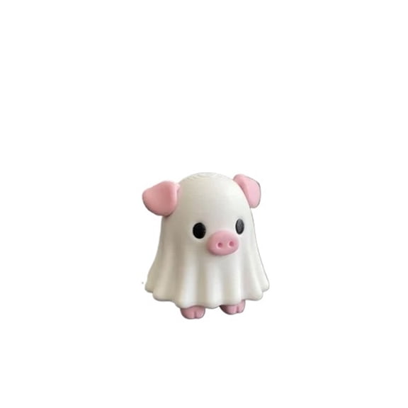 4PC Mini Ghost Pig Cute Halloween Decoration 3D Print