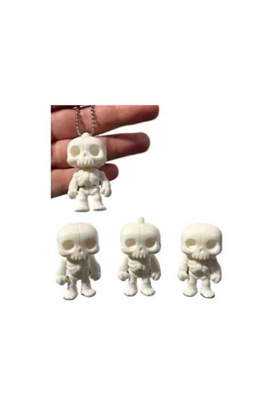 4PC Mini Skeleton-Keychain-Halloween 3D Printing