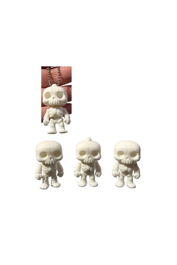 4PC Mini Skeleton-Keychain-Halloween 3D Printing