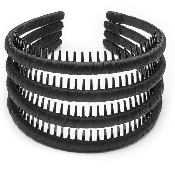 4PC Multicolor Protection Resin Teeth Comb Hair Hoop Hairband Headband Hair Accessories by Beauty hair