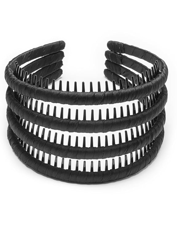 4PC Multicolor Protection Resin Teeth Comb Hair Hoop Hairband Headband Hair Accessories by Beauty hair