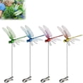 thumbnail image 1 of 4PC Outdoor Garden Decoration Clips Set unreal Butterfly Dragonfly Proof Clips for Hats Wedding Decor Home Decor 3D Realistic Simulation 4 Pack(Color), 1 of 6