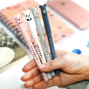 4PC Pen+20PC Pen Core, Cute Animal Erasable Gel Pen, 0.35 mm Erasable Ballpoint Pen,Cartoon Animal Rollerball Gel Pens For Writing Calligraphy Note Study Office Supplies