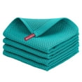 thumbnail image 1 of 4PC Premium Waffle Dish Cloths, Square Dish Rag, Absorbent Cotton Dish Washing Towels, Kitchen Dish Towel, Durable All Cotton Household Dishcloths, Quick Dry Waffle Weave Kitchen Dish Rags,Green, 1 of 6