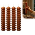 thumbnail image 1 of 4PC Pumpkin Taper Candles Autumn Halloween Gifts, Pumpkin Shaped Candles, Smokeless Tapered Centerpiece, Halloween Thanksgiving Wedding Home Dinner Party Candlestick Decor, 1 of 7