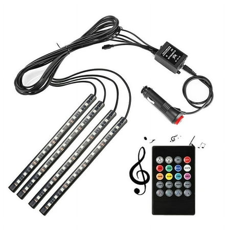 4PC RGB LED Car Neon Lights Chassis Atmosphere Lamp Kit For Honda Nissan Subaru
