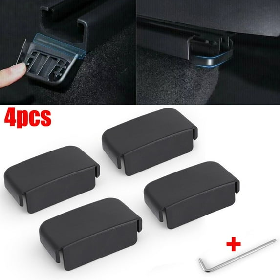 4PC Rear Seats Slide Rail Anti-Kick Plug Cover For Tesla Model 3 Y 2021