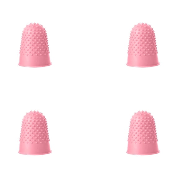 4PC Rubber Fingers Tip Pads Grips for Counting Collating Writing Sorting Task Hot Glue and Sport Games Thick Reusable Protector Assorted Sizes 4PC home decor