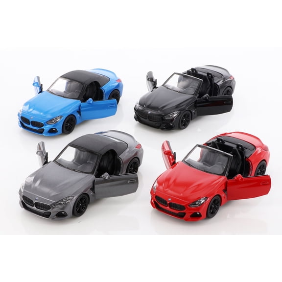 4PC Set: 5" Kinsmart BMW Z4 M40i Diecast Model Toy Car 1:34