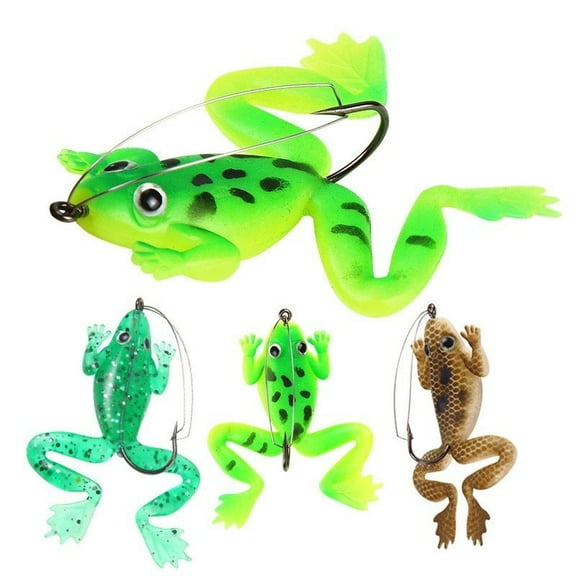 4PC/Set 6cm 5.2g Set Of Sea Soft Rog Rubber Fishing Lures Jigs Plastic Fish With Hookfish Carp Reel