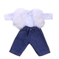 thumbnail image 1 of 4PC/Set Doll Clothes Dress Outfit Vest Pants T-Shirt Set for 18 American Girl Generation Doll, 1 of 4