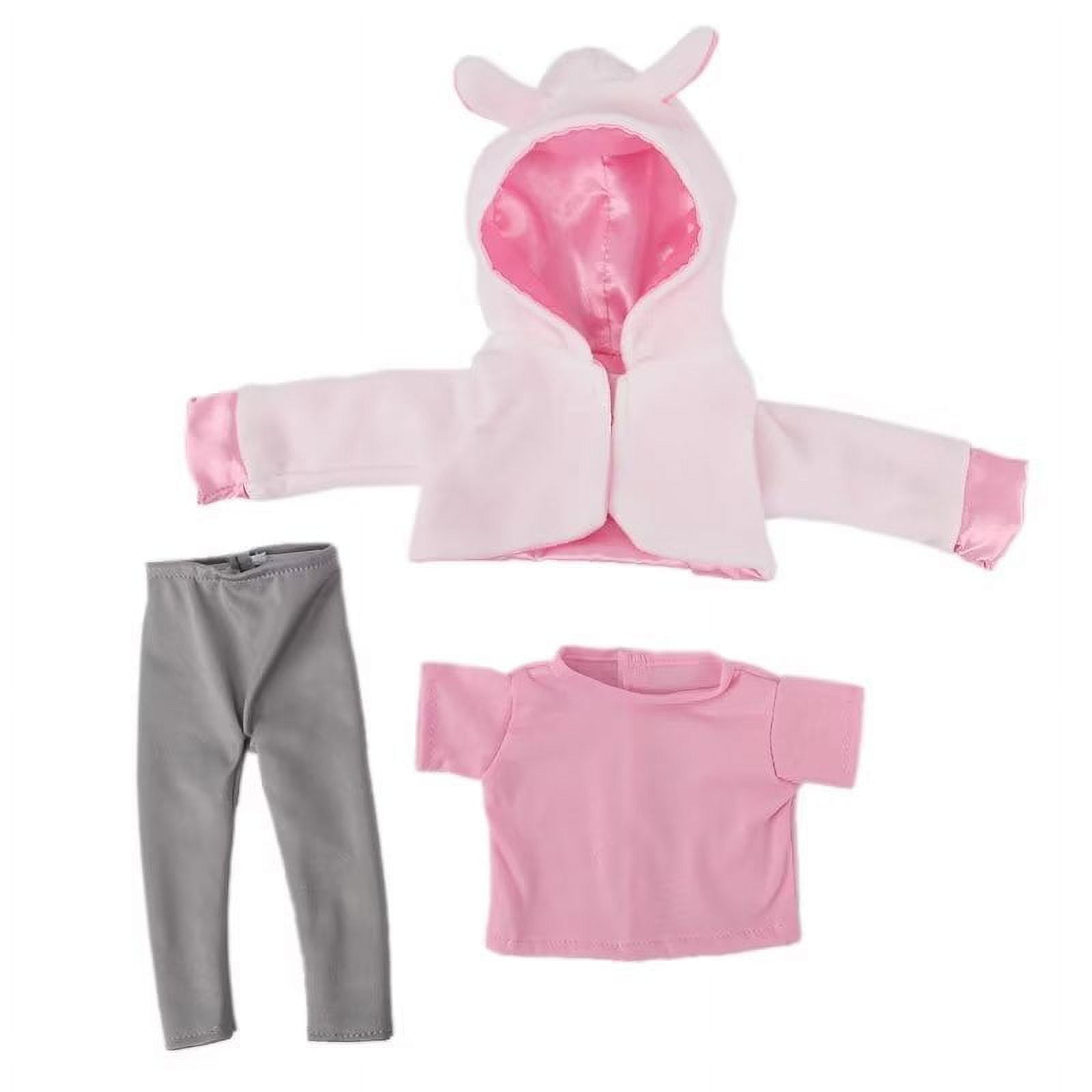 4PC/Set Doll Clothes Dress Outfit Vest Pants TShirt Set for 18