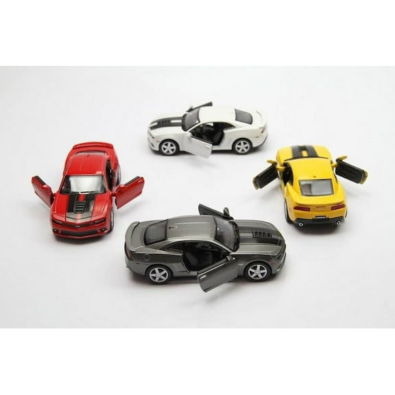 4PC Set : Kinsmart 5" 2014 Chevy Chevrolet Camaro Stripe Diecast Model Toy 1:38