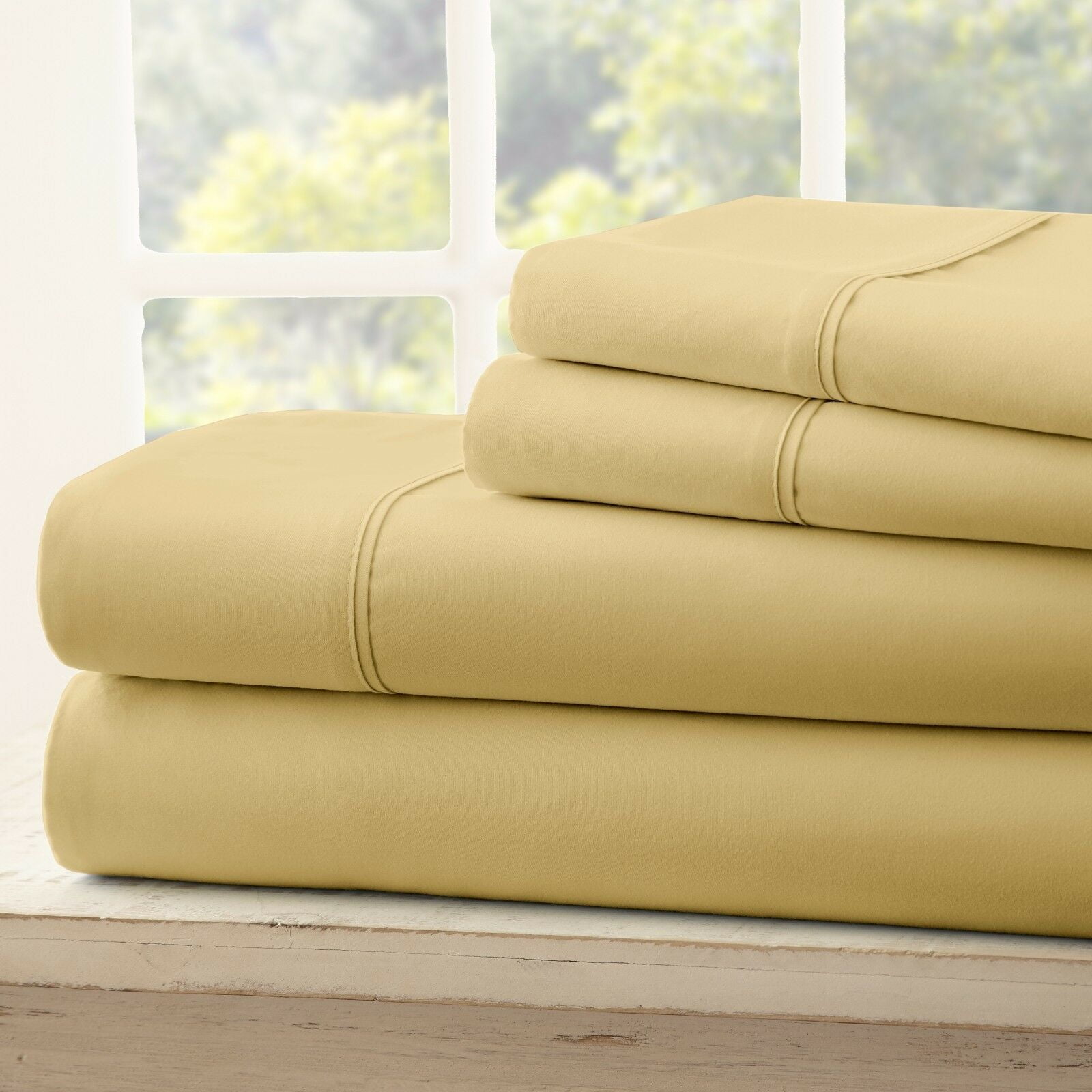 Gold Twin Ultra Soft Microfiber 4-Piece Sheet Set