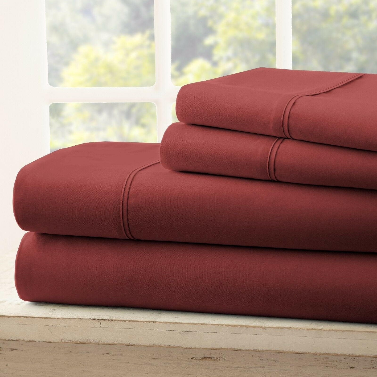 King Burgundy Ultra Soft Microfiber Sheet Set