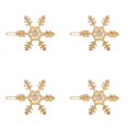 thumbnail image 1 of 4PC Snowflake Rhinestone Hair Clips for Women, Bridal Wedding Party Holiday Hair Accessories, Rhinestone Hairpins for Girls and Women,1.6x2.1 Inch, 1 of 4