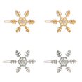 thumbnail image 1 of 4PC Snowflake Rhinestone Hair Clips for Women, Bridal Wedding Party Holiday Hair Accessories, Rhinestone Hairpins for Girls and Women,1.6x2.1 Inch, 1 of 8