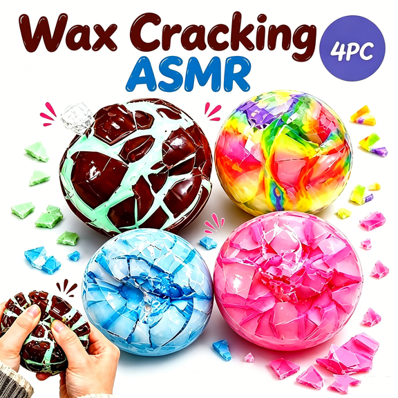 4PC Stress Ball for Adults, Wax Cracking, Asmr Games