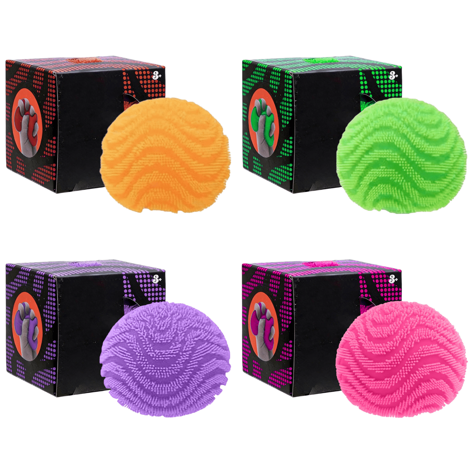 Stress Balls for Adults, Squishies Ball Sensory Textured Memory Gel Fidget Balls for Hand Exercises, Party Favors Anxiety Relief Squeezable Ball