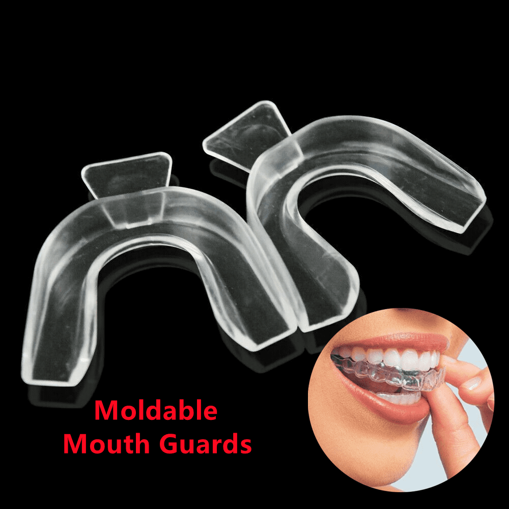4PC Thermoforming Teeth Whitening Trays Mouth Guard Anti Grinding