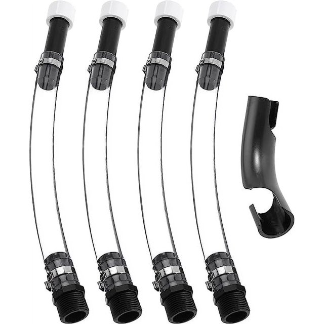 4PC VP Racing Flexible Racing Fuels Filler Hose for Jegs Jugs, LC2 Jugs