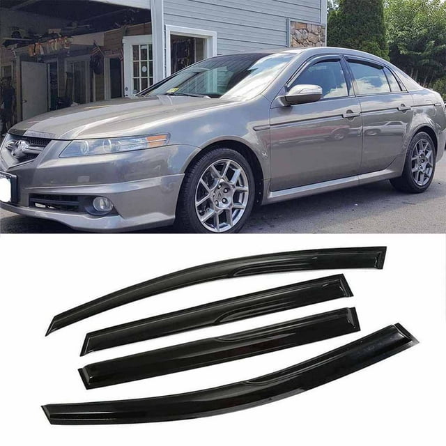 4PC Window Visor Deflector Mugen Style For 2004 2005 2006 2007 2008 ...